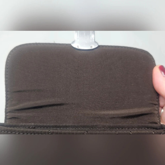 Vera Bradley Espresso Brown Flap ID Holder Wallet Keychain NWOT - Picture 7 of 13